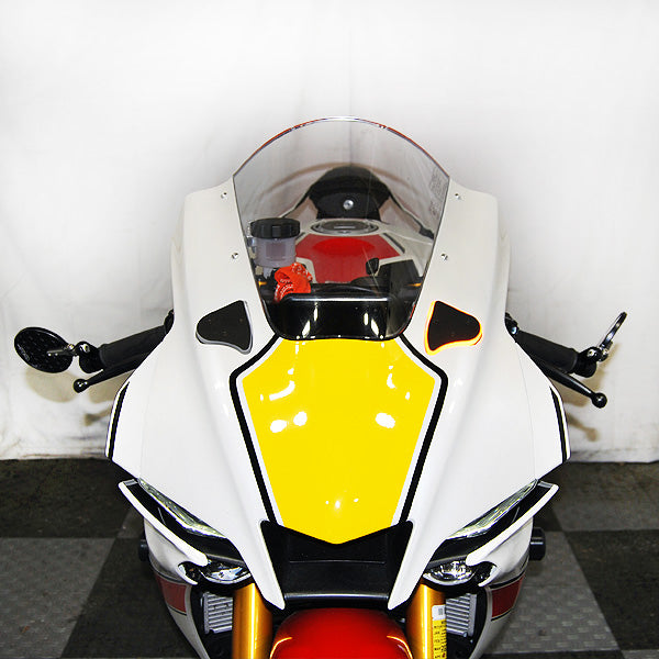 YZF-R1 20-ミラーブロックオフLEDウインカーNewRageCycles Yamaha_R1_Mirror_Block_Off_Tur